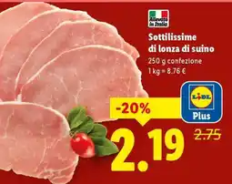 Lidl Sottilissime di lonza di suino offerta