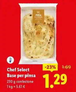 Lidl Chef Select Base per pinsa offerta