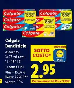Lidl Colgate Dentifricio offerta