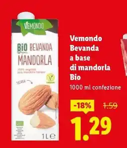 Lidl Vemondo Bevanda a base di mandorla bio offerta