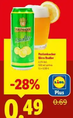 Lidl Perlenbacher Birra Radler offerta