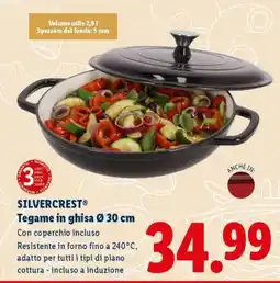 Lidl SILVERCREST Tegame in ghisa Ø 30 cm offerta