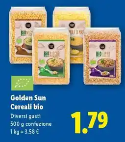 Lidl Golden Sun Cereali bio offerta