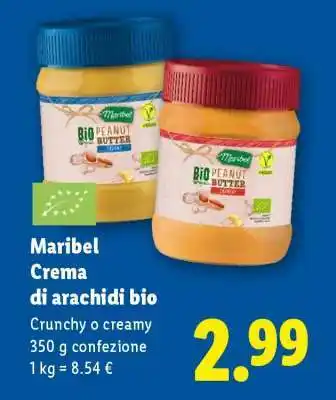Lidl Maribel Crema di arachidi bio offerta