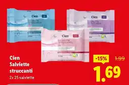 Lidl Cien Salviette struccanti offerta