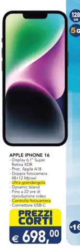 Esselunga APPLE IPHONE 16 offerta