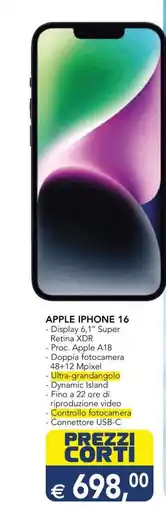 Esselunga APPLE IPHONE 16 offerta