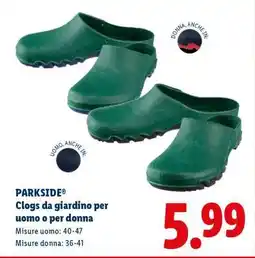Lidl PARKSIDE Clogs da giardino per uomo o per donna offerta