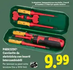 Lidl PARKSIDE Cacciavite da elettricista con inserti intercambiabili offerta