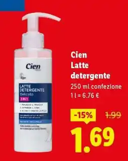 Lidl Cien Latte detergente offerta
