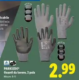 Lidl PARKSIDE Guanti da lavoro, 2 paia offerta