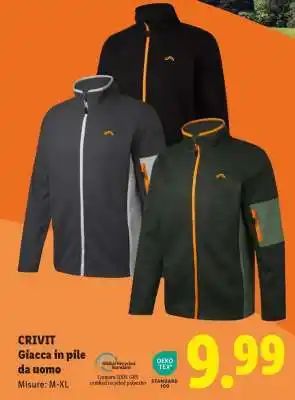 Lidl CRIVIT Giacca in pile da uomo offerta