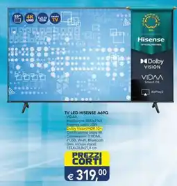 Esselunga TV LED HISENSE A69Q offerta