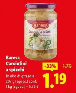 Lidl Baresa Carciofini a spicchi offerta