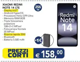 Esselunga XIAOMI REDMI NOTE 14 LTE offerta