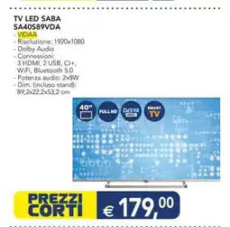Esselunga TV LED SABA SA40S89VDA offerta
