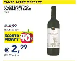 Esselunga SALICE SALENTINO CANTINE DUE PALME offerta