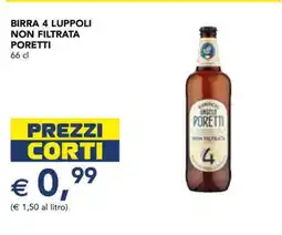 Esselunga BIRRA 4 LUPPOLI NON FILTRATA PORETTI offerta