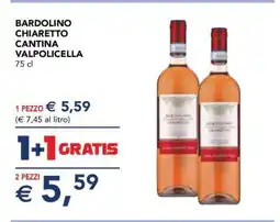 Esselunga BARDOLINO CHIARETTO CANTINA VALPOLICELLA 75 cl offerta