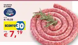 Esselunga Salsiccia Di Suino offerta