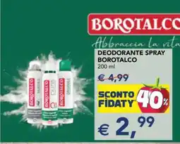 Esselunga Deodorante spray Borotalco offerta