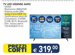 Esselunga TV LED HISENSE A69Q offerta
