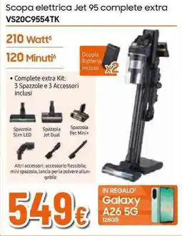 Expert SAMSUNG Scopa elettrica Jet 95 complete extra VS20C9554TK offerta