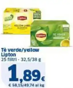 Sigma Te verde/yellow Lipton offerta
