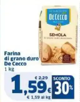 Sigma Farina di grano duro De Cecco offerta