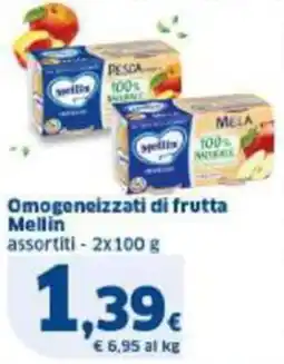 Sigma Omogeneizzati di frutta Mellin offerta