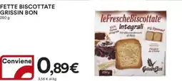 Ipercoop Fette biscottate GRISSIN BON offerta