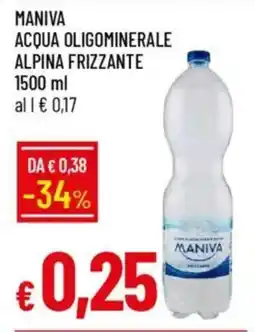 Galassia Maniva acqua oligominerale alpina frizzante offerta