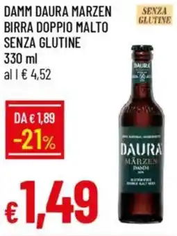 Galassia Damm daura marzen birra doppio malto senza glutine offerta