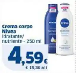 Sigma Crema corpo Nivea offerta