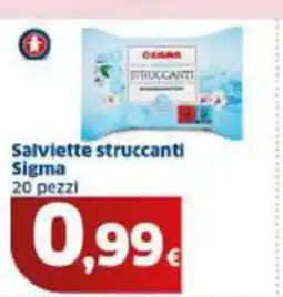 Sigma Salviette struccanti Sigma offerta