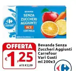 Carrefour Express Bevanda Senza Zuccheri Aggiunti Carrefour Vari Gusti offerta