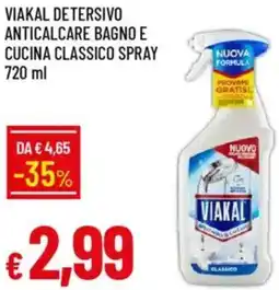 Galassia Viakal detersivo anticalcare bagno e cucina classico spray offerta