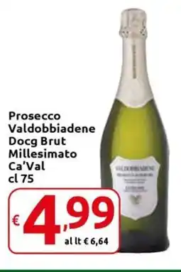Carrefour Express Prosecco Valdobbiadene Docg Brut Millesimato Ca'Val offerta