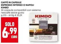 Pam Caffè in capsule espresso intenso o napoli KIMBO offerta