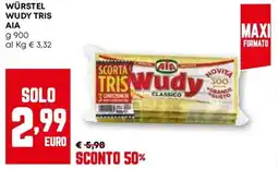 Pam Würstel wudy tris AIA offerta