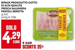 Pam Bipack prosciutto cotto di alta qualità fresca salumeria fratelli BERETTA offerta