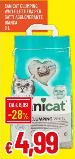 Galassia Sanicat clumping white lettiera per gatti agglomerante bianca offerta