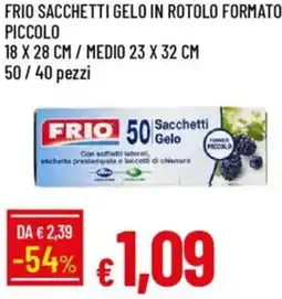 Galassia Frio sacchetti gelo in rotolo formato piccolo 18 x 28 cm / medio 23 x 32 cm offerta