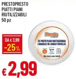 Galassia Prestopresto piatti piani riutilizzabili offerta