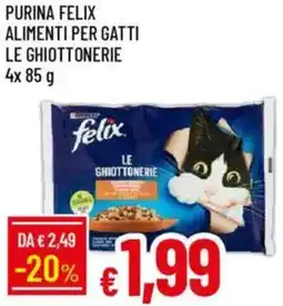 Galassia Purina felix alimenti per gatti le ghiottonerie offerta