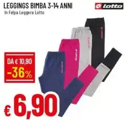 Galassia Leggings bimba 3-14 anni offerta