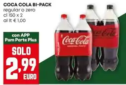 Pam Coca cola bi-pack offerta
