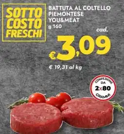 Bennet Battuta al coltello piemontese YOU&MEAT offerta