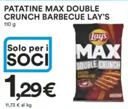 Ipercoop Patatine max double crunch barbecue LAY'S offerta
