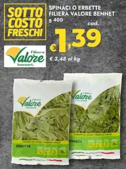 Bennet Spinaci o erbette filiera VALORE BENNET offerta